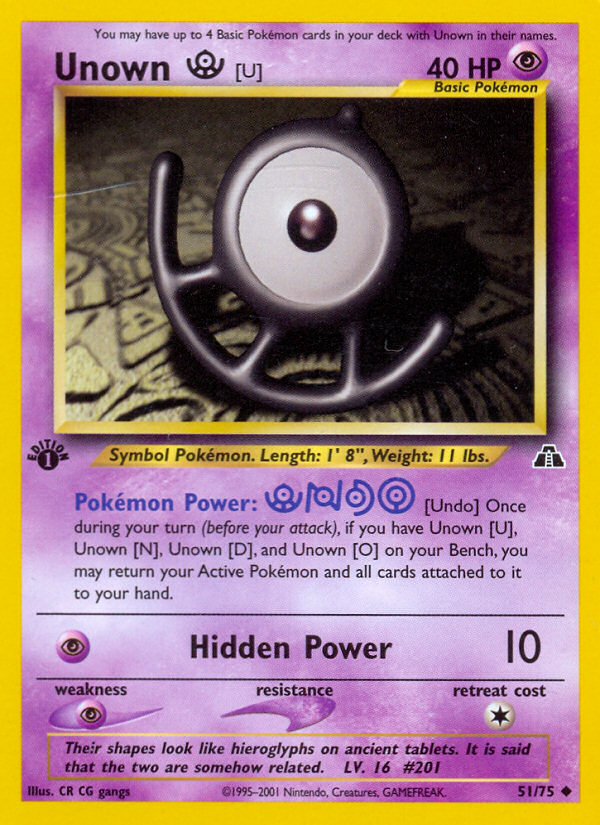 Unown [U] (51/75) [Neo Discovery 1st Edition] | Good Games North