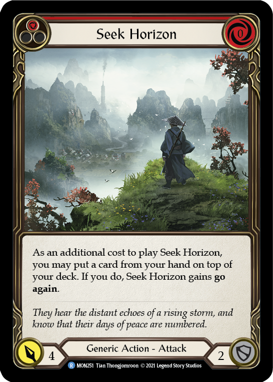 Seek Horizon (Red) [MON251-RF] 1st Edition Rainbow Foil | Good Games North