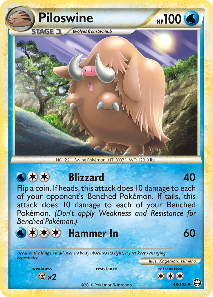 Piloswine (48/102) [HeartGold & SoulSilver: Triumphant] | Good Games North