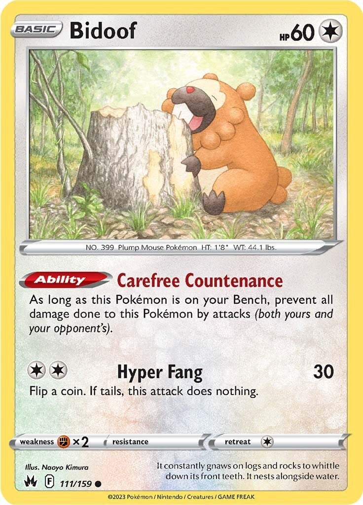 Bidoof (111/159) [Sword & Shield: Crown Zenith] | Good Games North