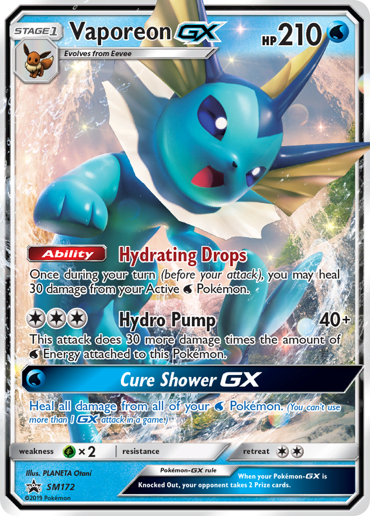 Vaporeon GX (SM172) [Sun & Moon: Black Star Promos] | Good Games North