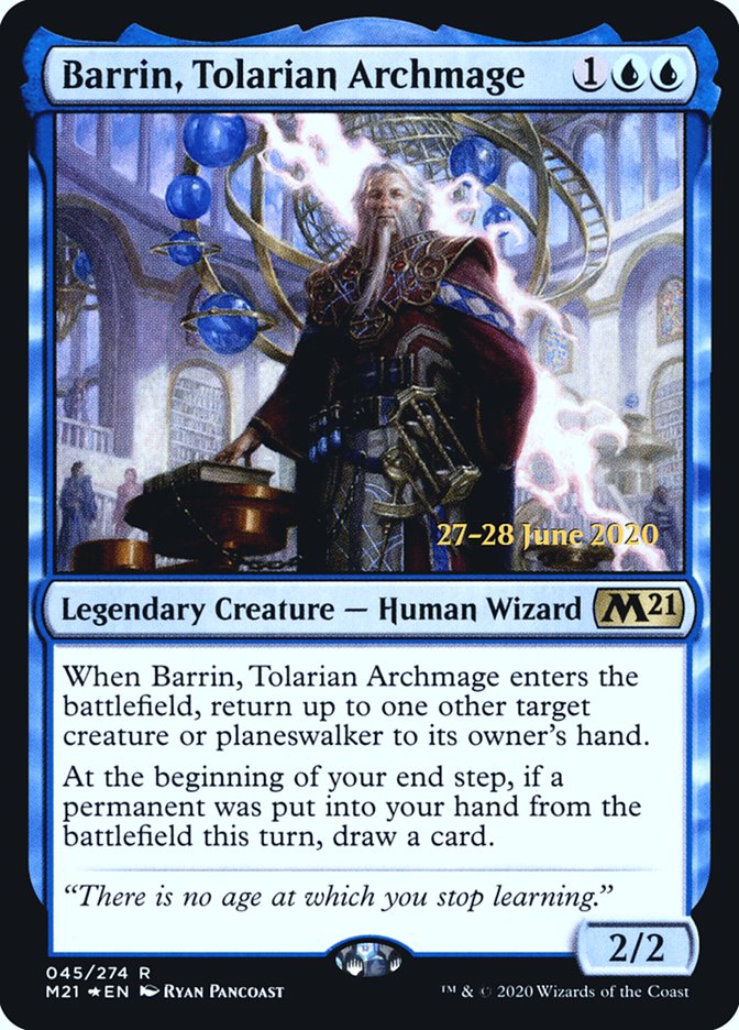 Barrin, Tolarian Archmage  [Core Set 2021 Prerelease Promos] | Good Games North
