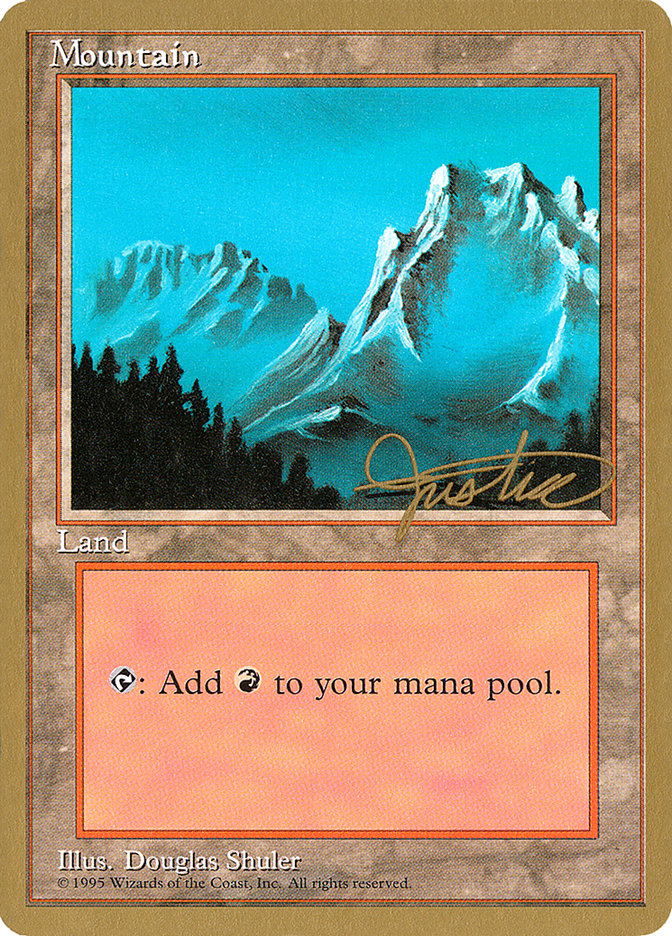 Mountain (mj374) (Mark Justice) [Pro Tour Collector Set] | Good Games North