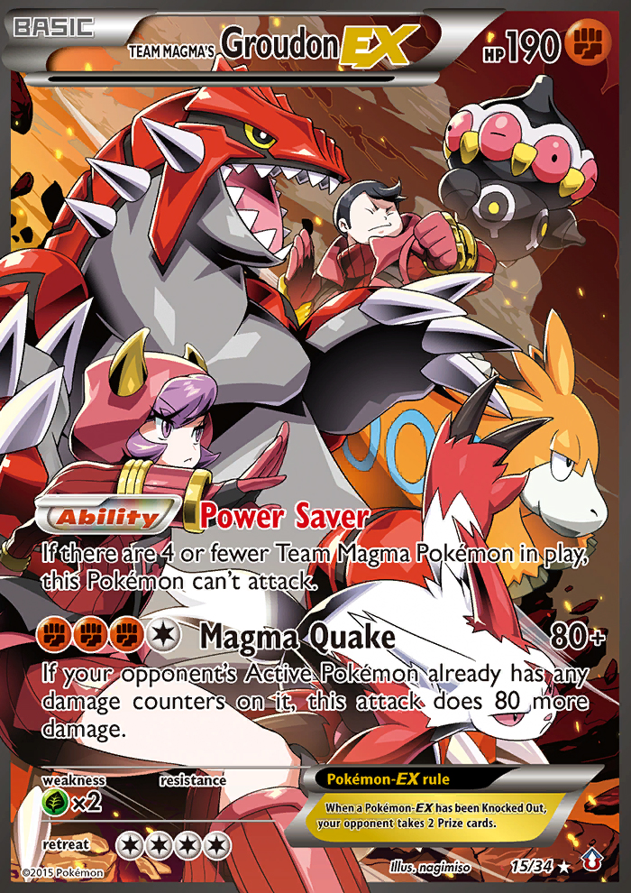 Team Magma's Groudon ex (15/34) [XY: Double Crisis] | Good Games North