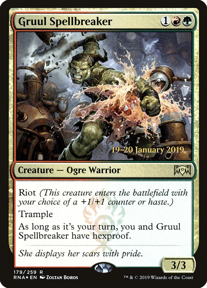 Gruul Spellbreaker [Ravnica Allegiance Prerelease Promos] | Good Games North