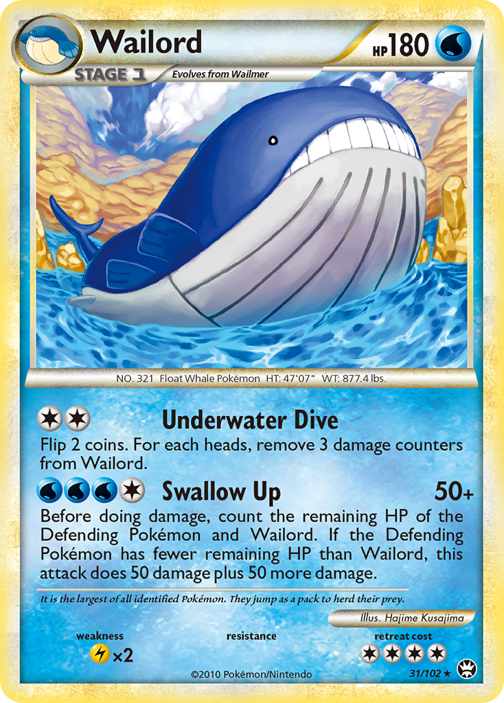 Wailord (31/102) [HeartGold & SoulSilver: Triumphant] | Good Games North