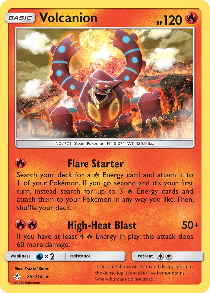 Volcanion (25/214) (Theme Deck Exclusive) [Sun & Moon: Unbroken Bonds] | Good Games North