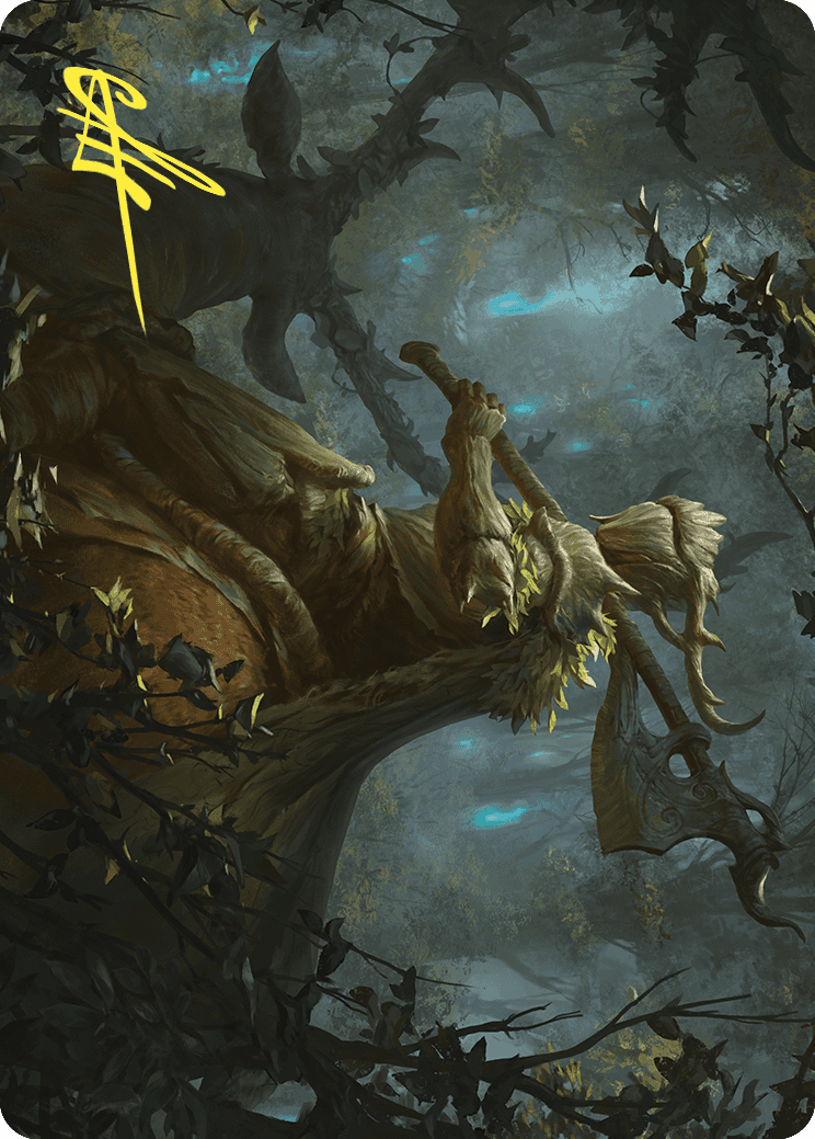 Verdant Outrider Art Card (Gold-Stamped Signature) [Wilds of Eldraine Art Series] | Good Games North