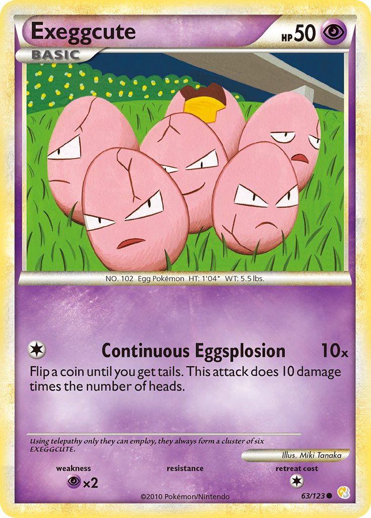 Exeggcute (63/123) [HeartGold & SoulSilver: Base Set] | Good Games North