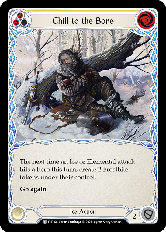 Chill to the Bone (Yellow) [ELE164] (Tales of Aria)  1st Edition Rainbow Foil | Good Games North