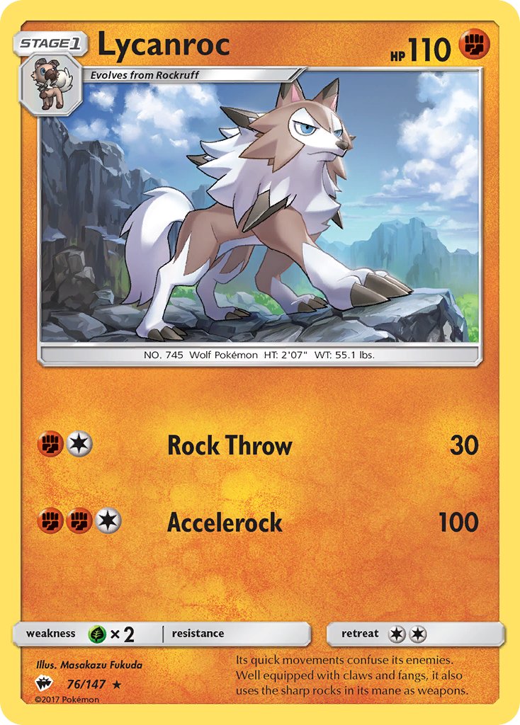 Lycanroc (76/147) (Theme Deck Exclusive) [Sun & Moon: Burning Shadows] | Good Games North