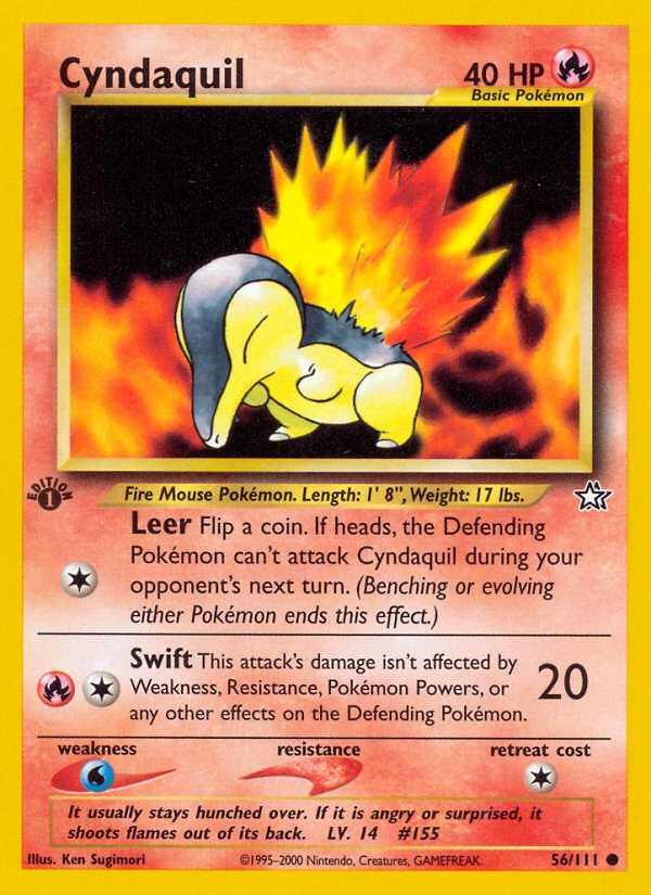 Cyndaquil (56/111) [Neo Genesis 1st Edition] | Good Games North
