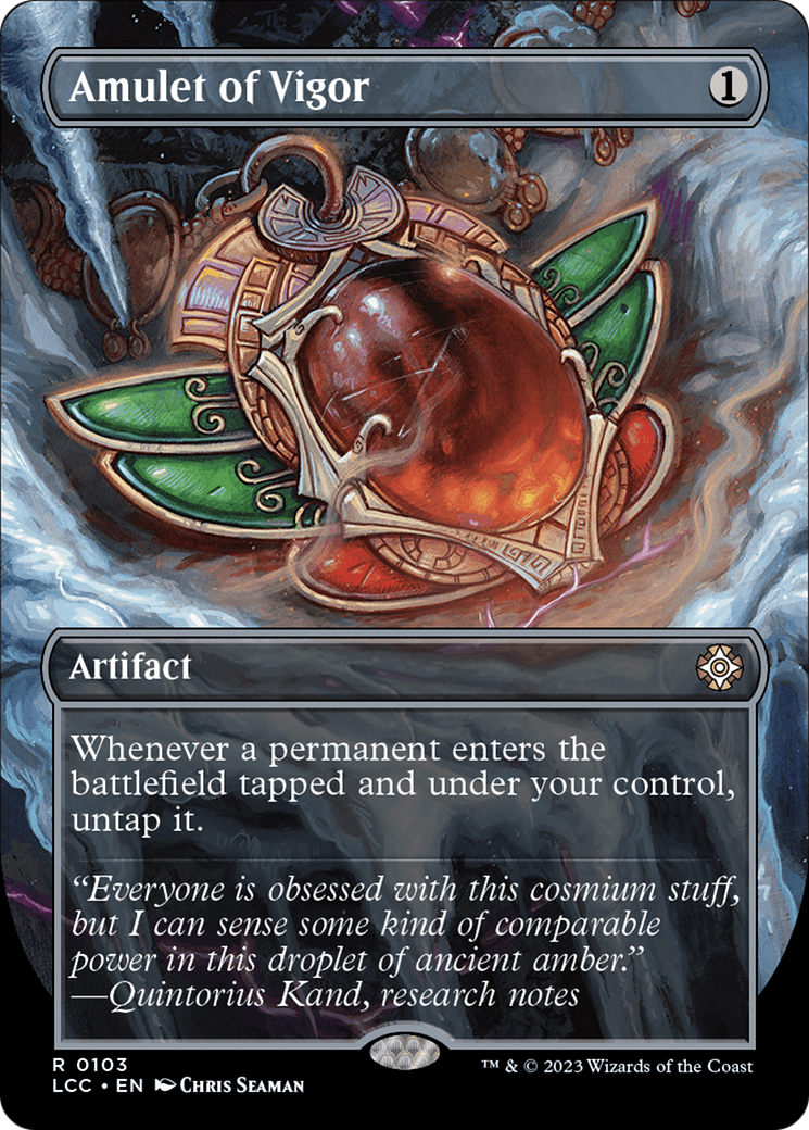 Amulet of Vigor (Borderless) [The Lost Caverns of Ixalan Commander] | Good Games North