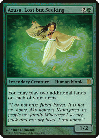 Azusa, Lost but Seeking (Commander's Arsenal) [Commander's Arsenal Oversized] | Good Games North