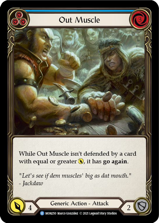 Out Muscle (Blue) [MON250] 1st Edition Normal | Good Games North