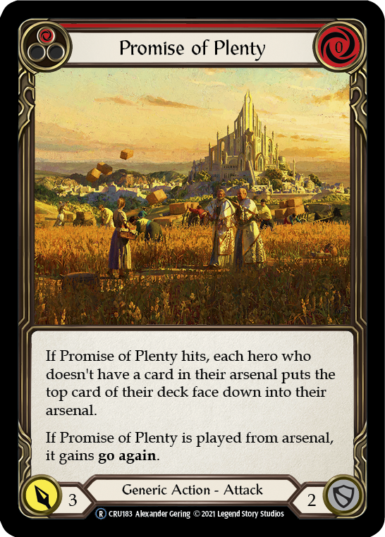 Promise of Plenty (Red) [U-CRU183-RF] Unlimited Rainbow Foil | Good Games North
