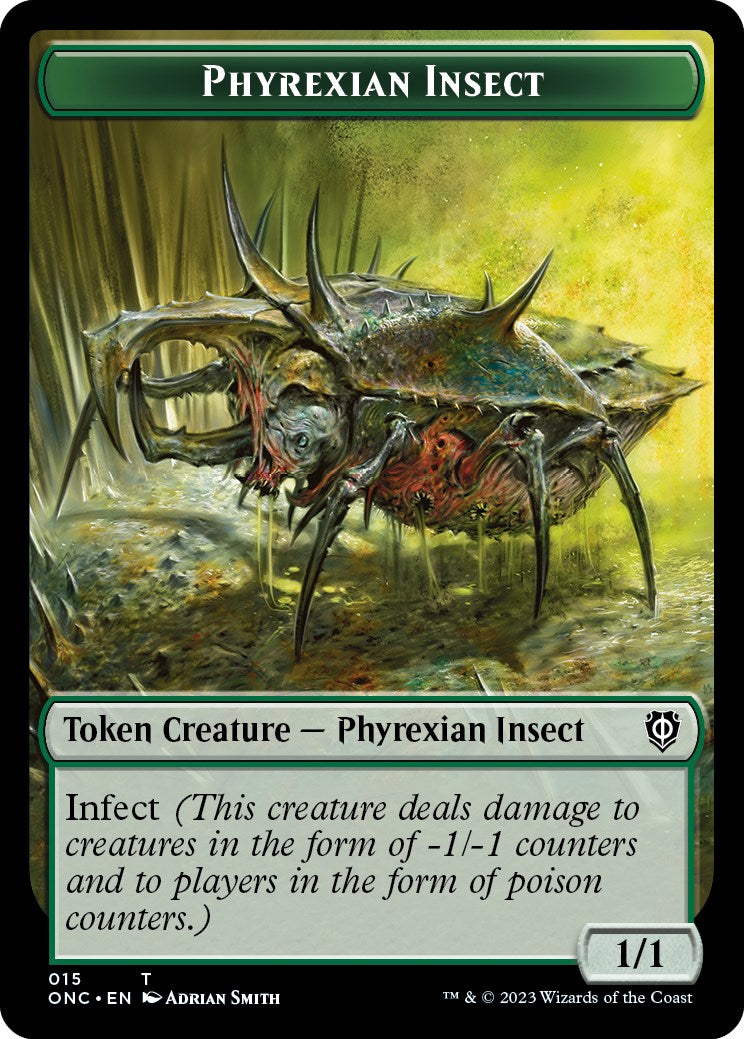 Phyrexian Mite // Phyrexian Insect Double-Sided Token [Phyrexia: All Will Be One Commander Tokens] | Good Games North