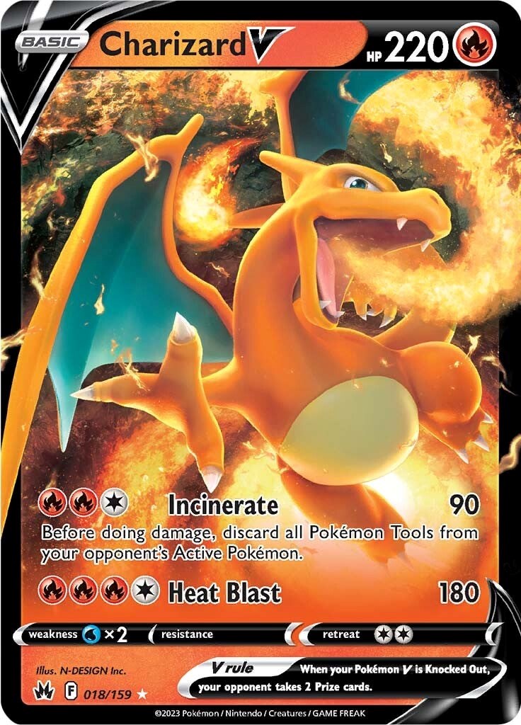 Charizard V (018/159) [Sword & Shield: Crown Zenith] | Good Games North