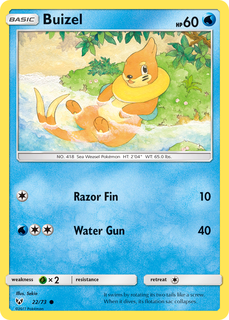 Buizel (22/73) [Sun & Moon: Shining Legends] | Good Games North