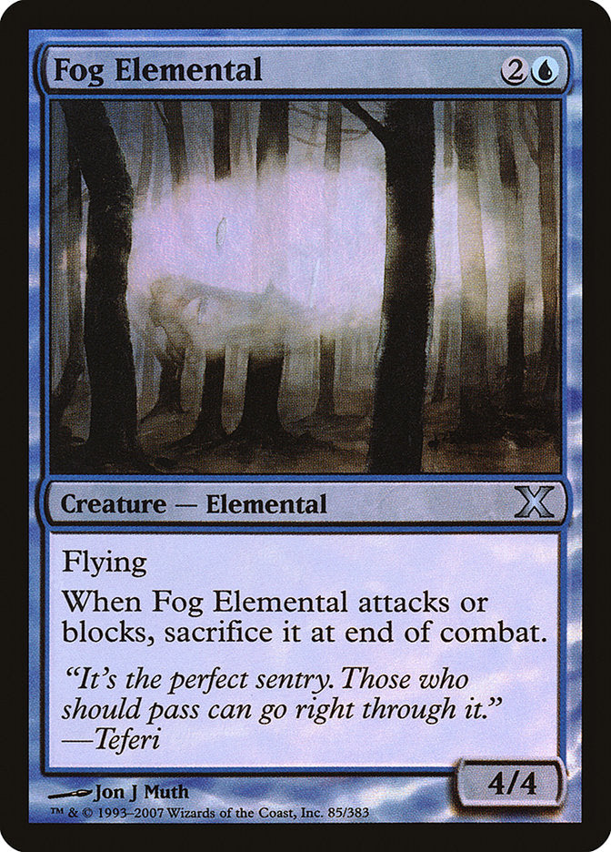 Fog Elemental (Premium Foil) [Tenth Edition] | Good Games North