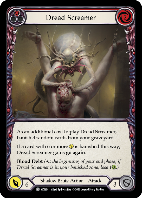 Dread Screamer (Red) [MON141-RF] 1st Edition Rainbow Foil | Good Games North