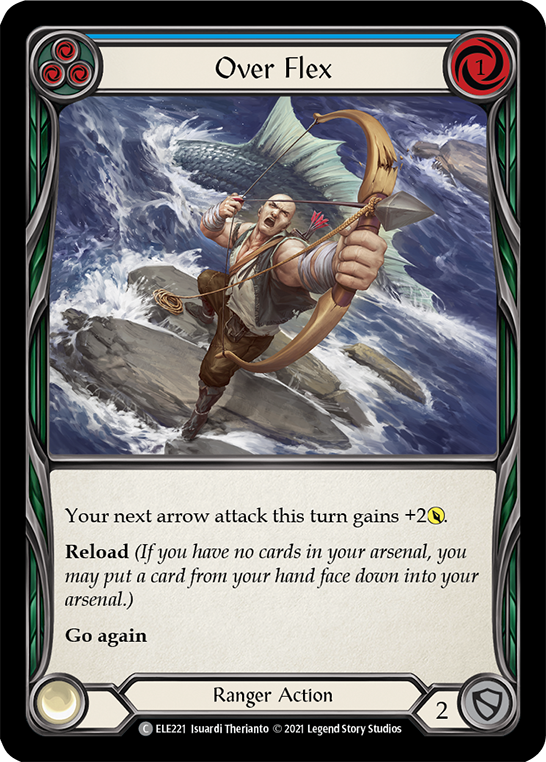 Over Flex (Blue) [ELE221] (Tales of Aria)  1st Edition Rainbow Foil | Good Games North