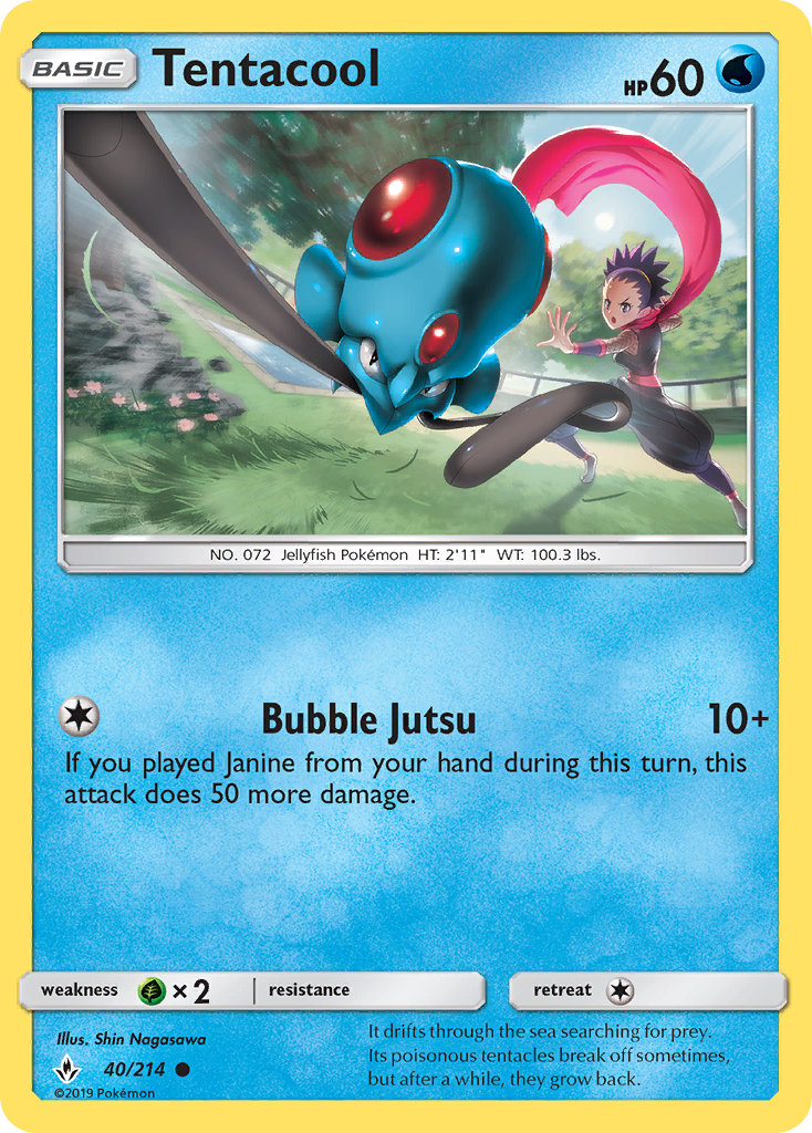 Tentacool (40/214) [Sun & Moon: Unbroken Bonds] | Good Games North
