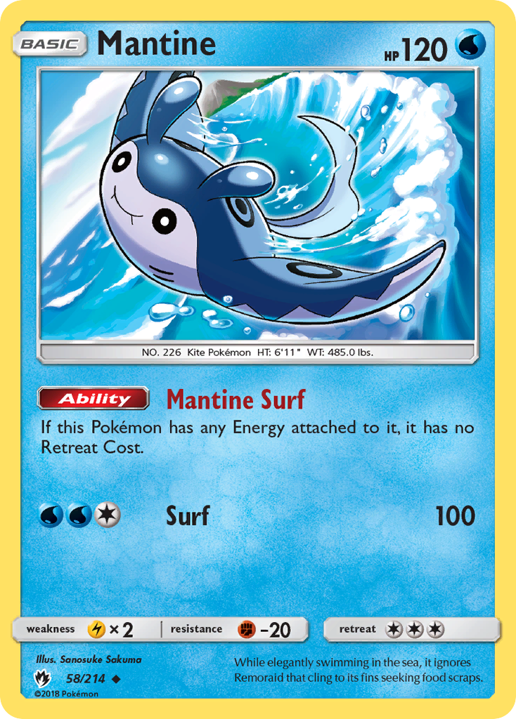 Mantine (58/214) [Sun & Moon: Lost Thunder] | Good Games North