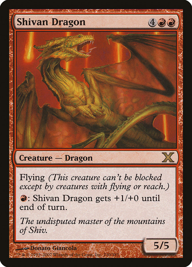 Shivan Dragon [Tenth Edition] | Good Games North