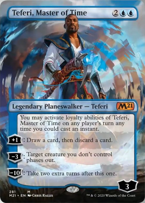 Teferi, Master of Time (Borderless) [Core Set 2021] | Good Games North
