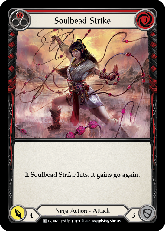 Soulbead Strike (Red) [CRU066] 1st Edition Rainbow Foil | Good Games North
