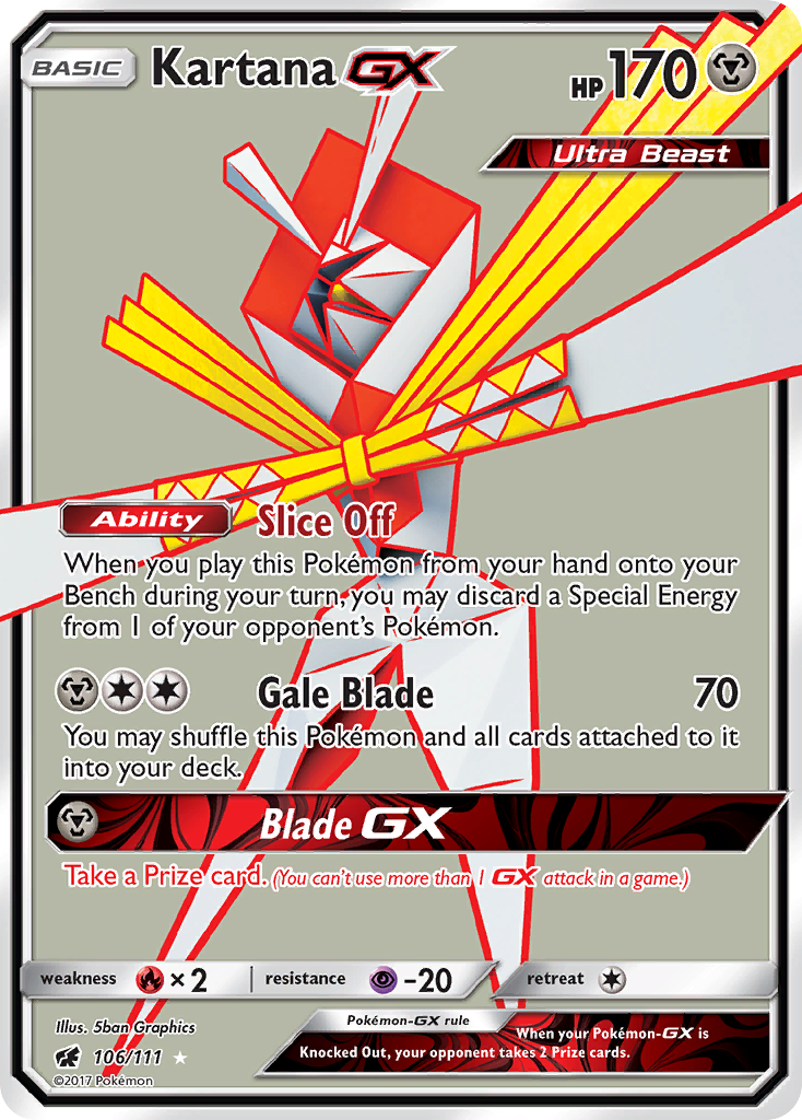 Kartana GX (106/111) [Sun & Moon: Crimson Invasion] | Good Games North