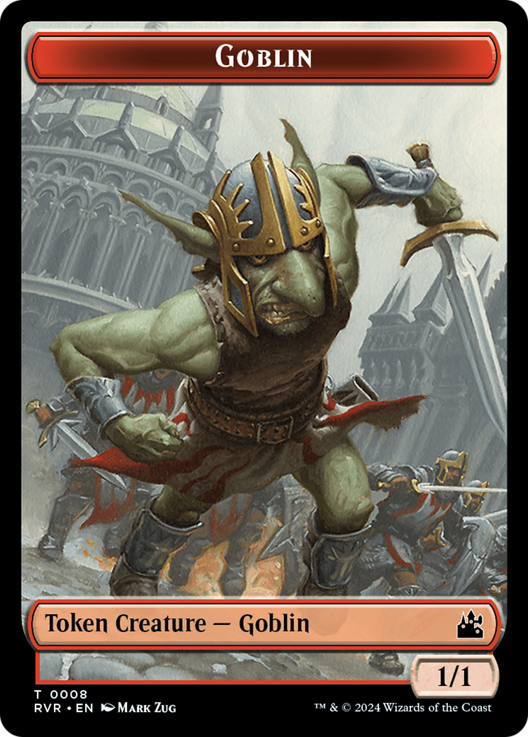 Goblin (0008) // Spirit (0004) Double-Sided Token [Ravnica Remastered Tokens] | Good Games North