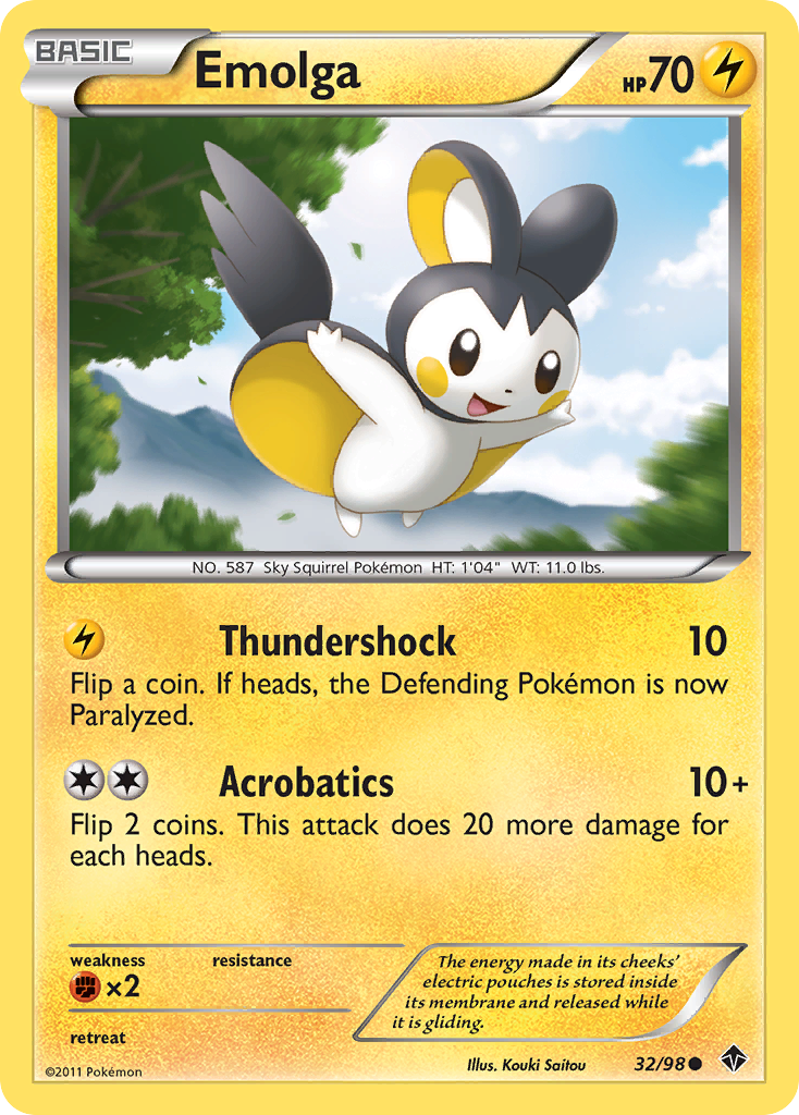 Emolga (32/98) [Black & White: Emerging Powers] | Good Games North