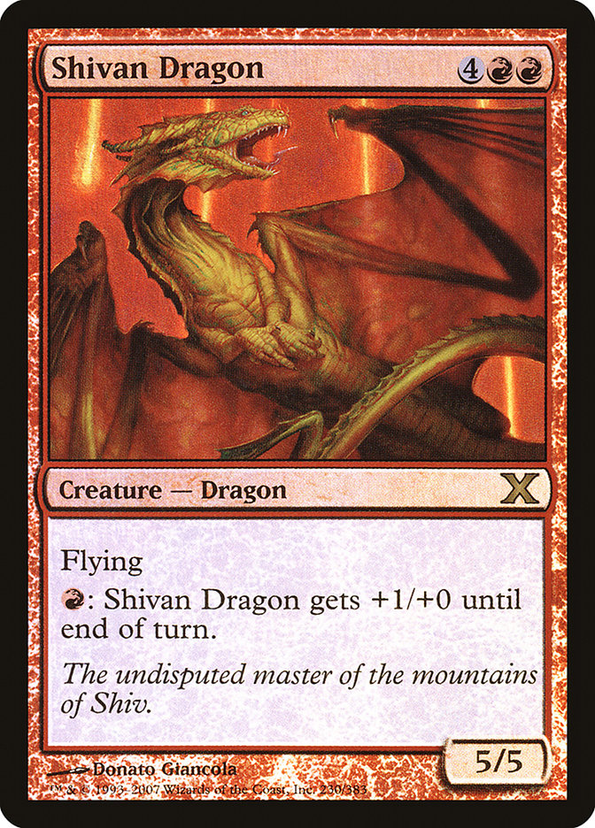 Shivan Dragon (Premium Foil) [Tenth Edition] | Good Games North