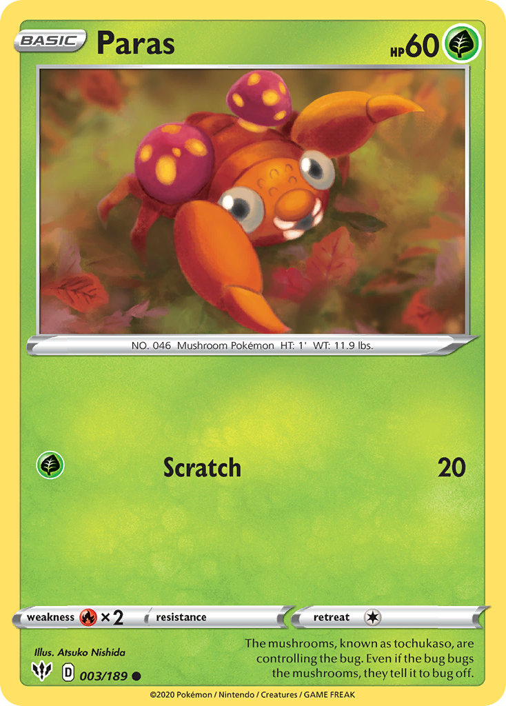 Paras (003/189) [Sword & Shield: Darkness Ablaze] | Good Games North