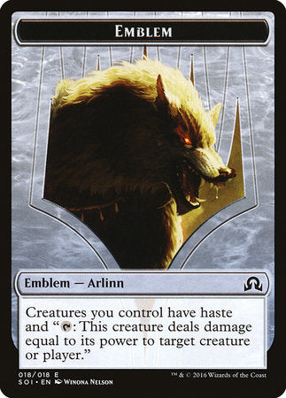 Emblem - Arlinn Kord [Shadows over Innistrad Tokens] | Good Games North