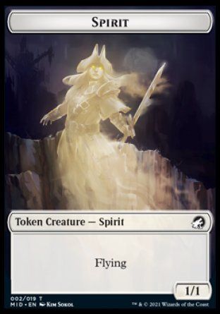 Spirit // Spider Double-sided Token [Innistrad: Midnight Hunt Tokens] | Good Games North