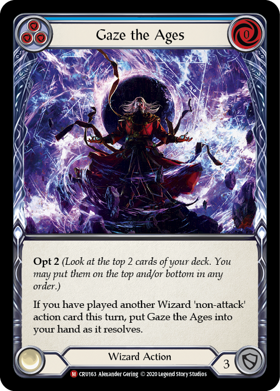 Gaze the Ages [CRU163] 1st Edition Rainbow Foil | Good Games North