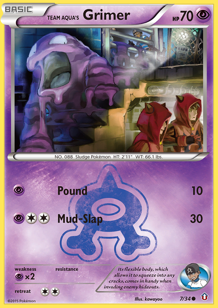 Team Aqua's Grimer (7/34) [XY: Double Crisis] | Good Games North