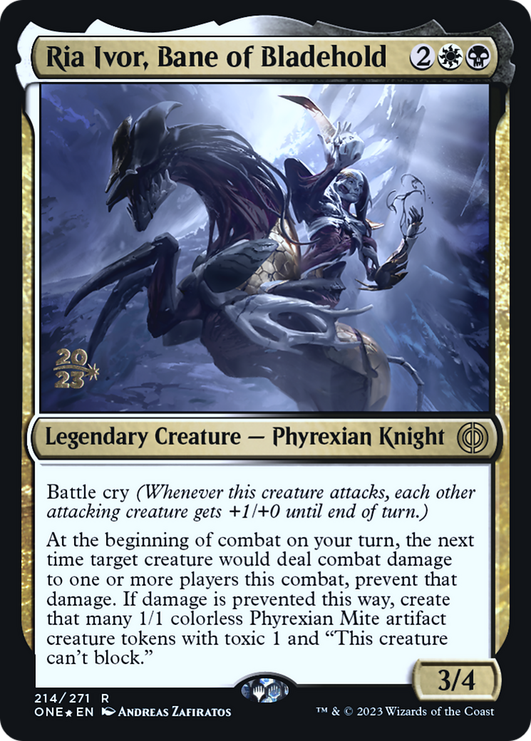Ria Ivor, Bane of Bladehold [Phyrexia: All Will Be One Prerelease Promos] | Good Games North