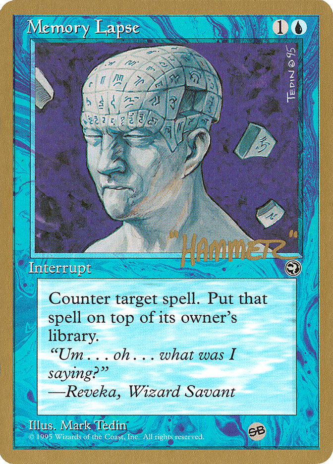 Memory Lapse (Runes) (Shawn "Hammer" Regnier) (SB) [Pro Tour Collector Set] | Good Games North
