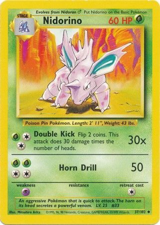 Nidorino (37/102) [Base Set Unlimited] | Good Games North