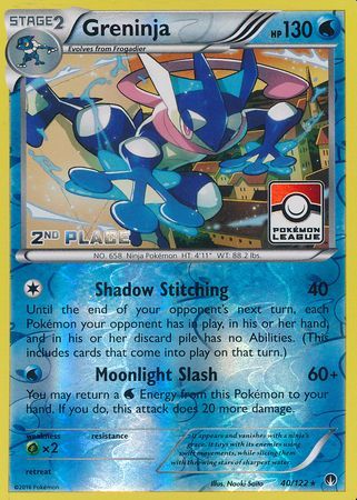 Greninja (40/122) (League Promo 2nd Place) [XY: BREAKpoint] | Good Games North