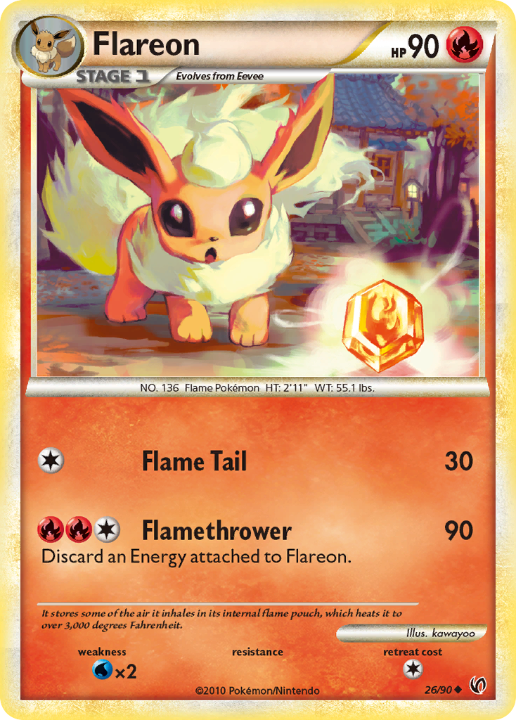 Flareon (26/90) [HeartGold & SoulSilver: Undaunted] | Good Games North