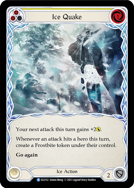 Ice Quake (Yellow) [ELE152] (Tales of Aria)  1st Edition Rainbow Foil | Good Games North