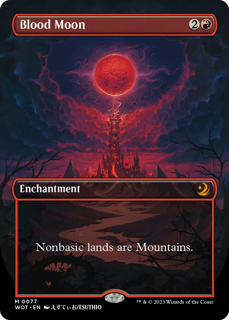Blood Moon (Anime Borderless) [Wilds of Eldraine: Enchanting Tales] | Good Games North