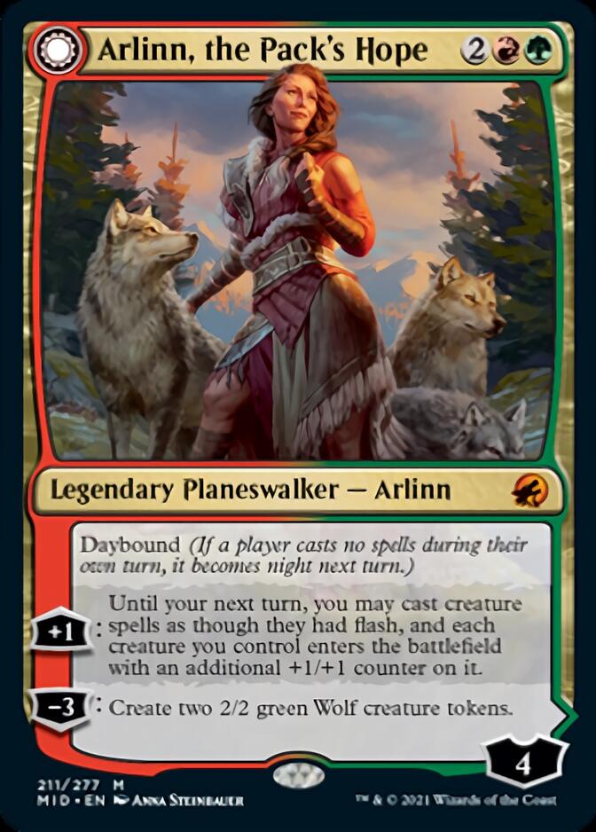 Arlinn, the Pack's Hope // Arlinn, the Moon's Fury [Innistrad: Midnight Hunt] | Good Games North