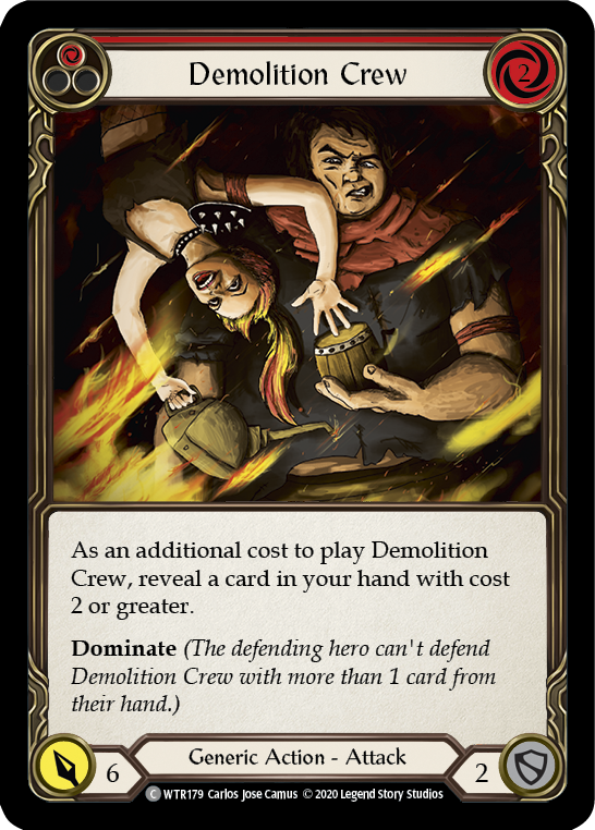 Demolition Crew (Red) [U-WTR179] (Welcome to Rathe Unlimited)  Unlimited Rainbow Foil | Good Games North