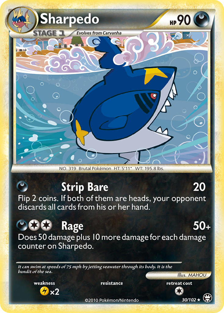 Sharpedo (30/102) [HeartGold & SoulSilver: Triumphant] | Good Games North